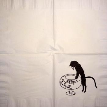 KAT-674 Cats - 3-ply (white/black) - CS